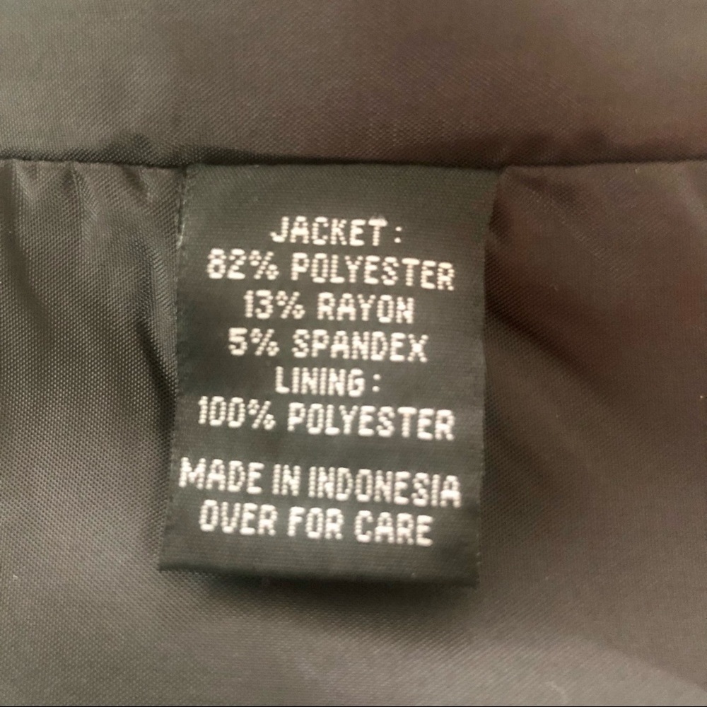 🌼 BCX Junior's Black Tweed One Button Blazer, L - Picture 8 of 9
